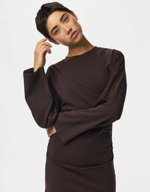 Pieces Mini dress in chocolate plum1, 5 of 7