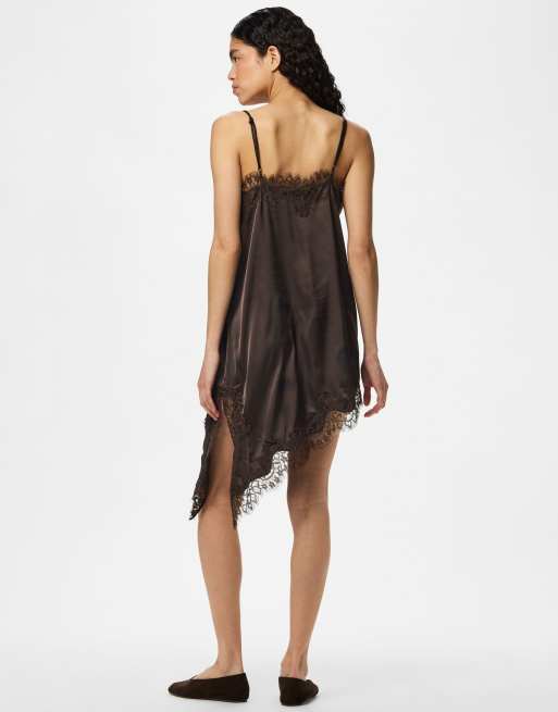 Pieces Mini dress in hot fudge1, 2 of 7
