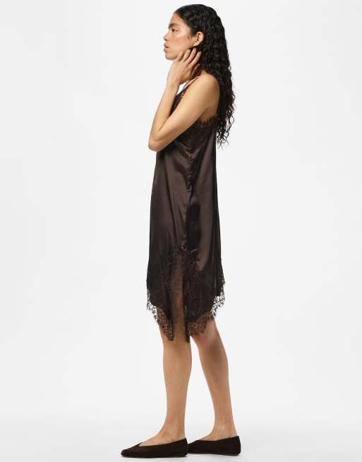 Pieces Mini dress in hot fudge1, 3 of 7