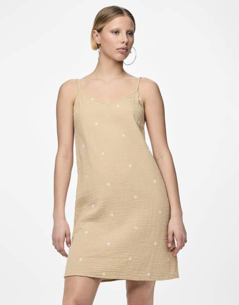 Pieces - Mini jurk in beige - view 1