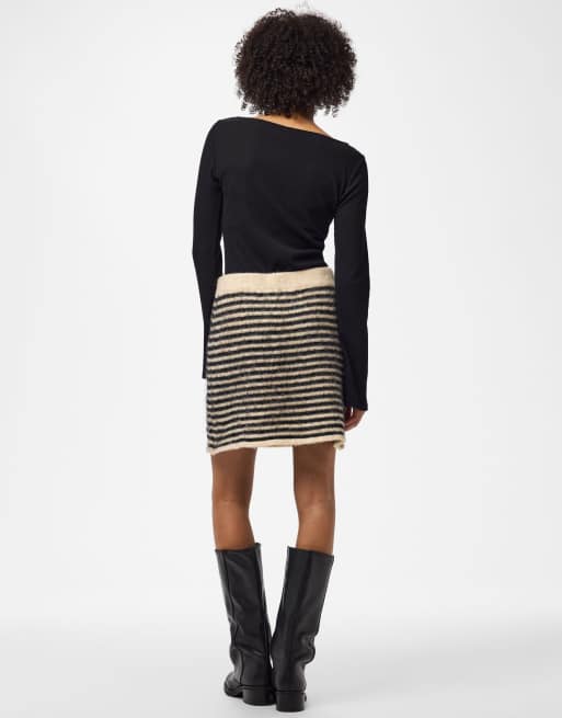 Pieces Mini skirt in asphalt1, 2 of 7