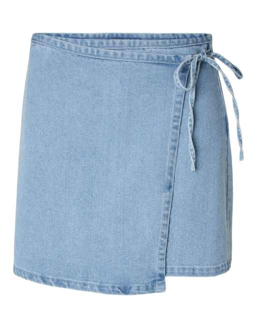Pieces Mini skirt in light blue denim, 7 of 7