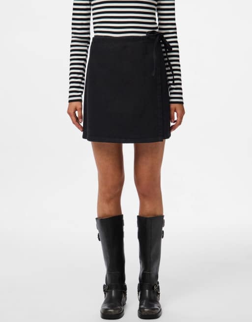 Pieces - Minigonna in denim nero, 3 di 5