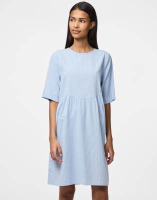 Pieces - Minikleid in Hellblau