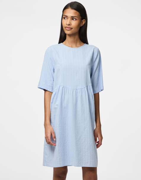 Pieces – Minikleid in Hellblau - view 1