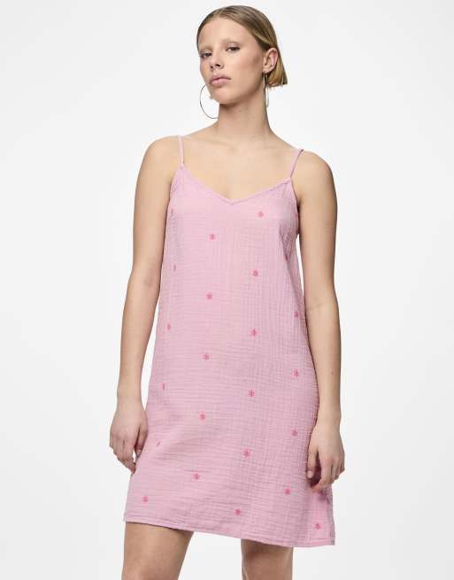 Pieces – Minikleid in Morgenrosa