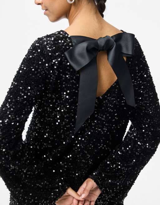 Pieces – Minikleid in Schwarz, 4 von 6