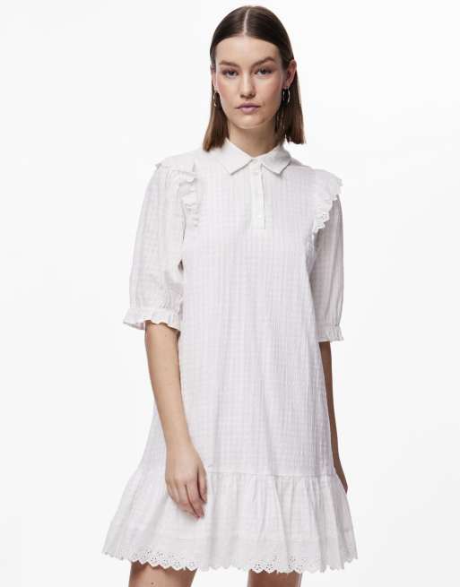 Pieces – Minikleid in Weiß