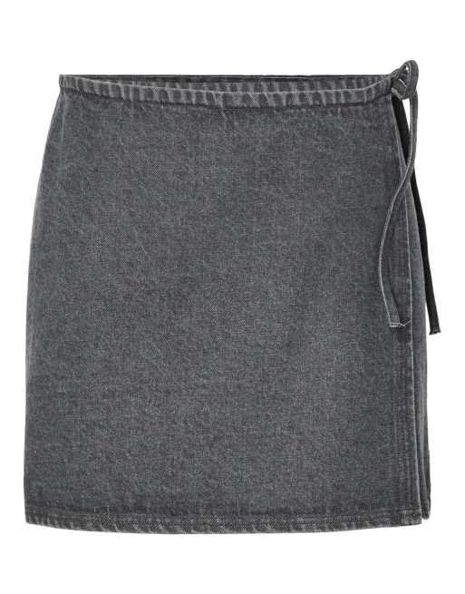 Pieces - Minirok in grijs denim, 5 van 6