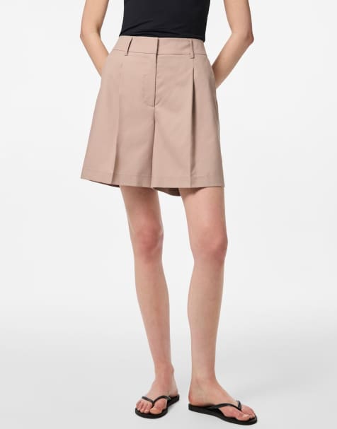 Pieces – Minkfärgade bermudashorts - view 1