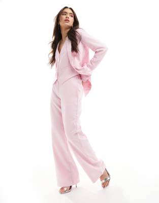 Pieces - Mix and Match - Elegante Hose in Rosa mit weitem Bein