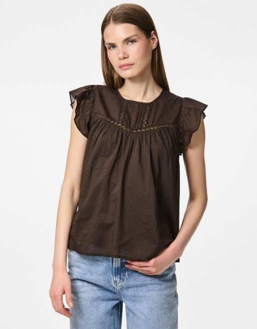 Pieces - Mouwloze top in delicioso