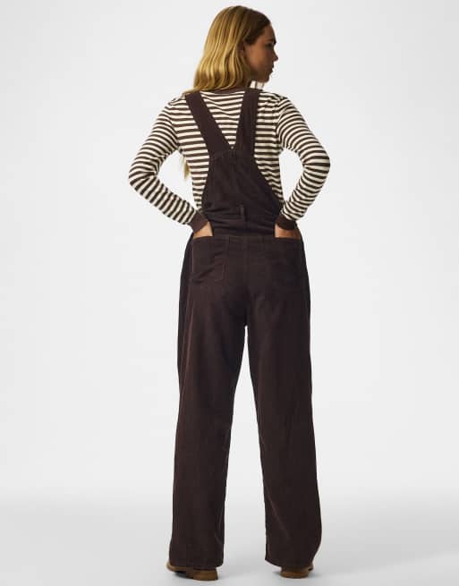 PIECES - Mørkebrune overalls, 2 af 7