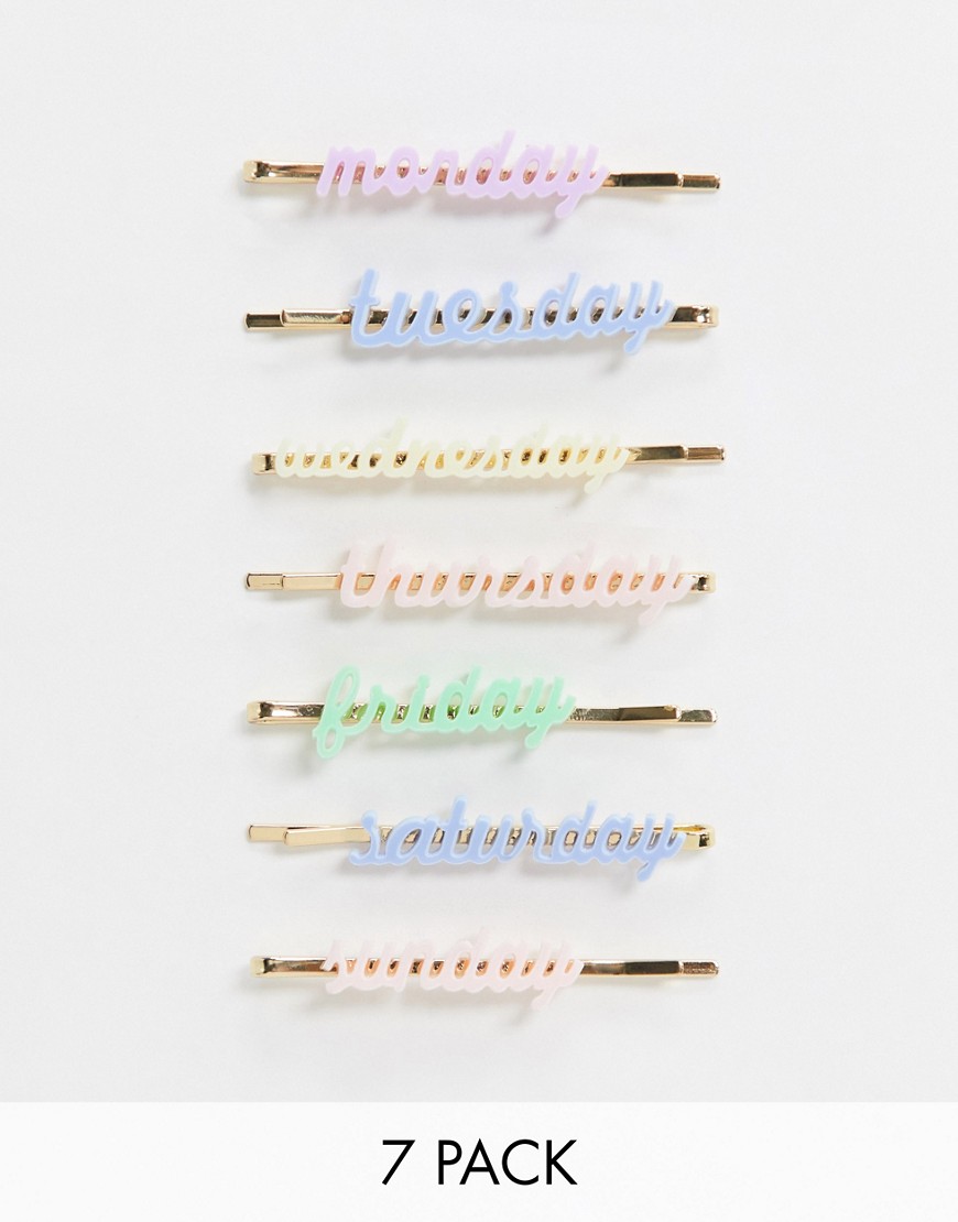 Pieces multipack weekday pastel hair clips