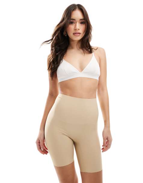 Pieces - Naadloze short in beige - view 1