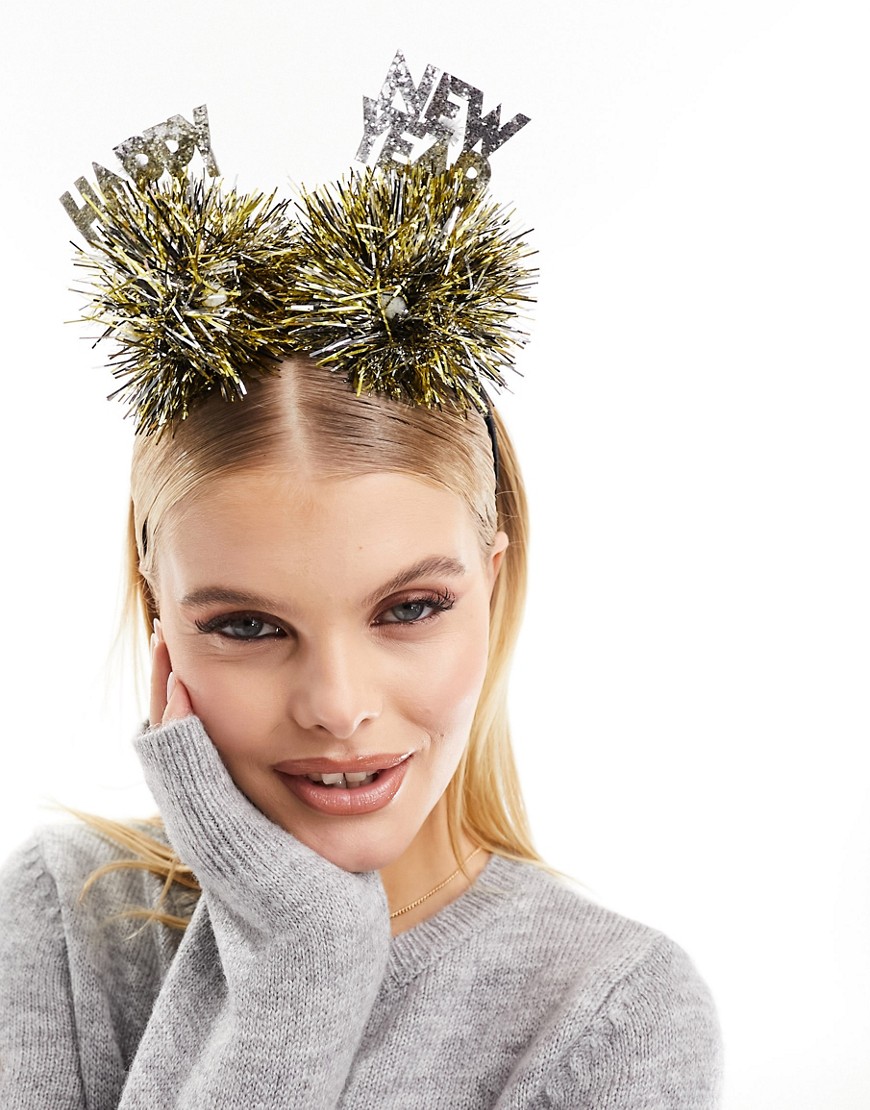Pieces New Years tinsel headband in multi