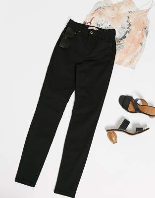 high waisted black jeans with belt loops