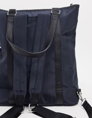 navy nylon backpack