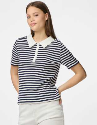 Pieces - Oberteil in maritimem Blau