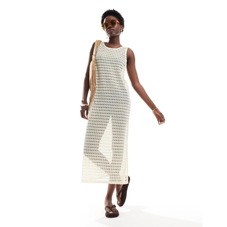 【韓国人気★RECTO】SUMMER KNIT DRESS ピーチベージュ Beige Wool Tube Dress – La Garçonne