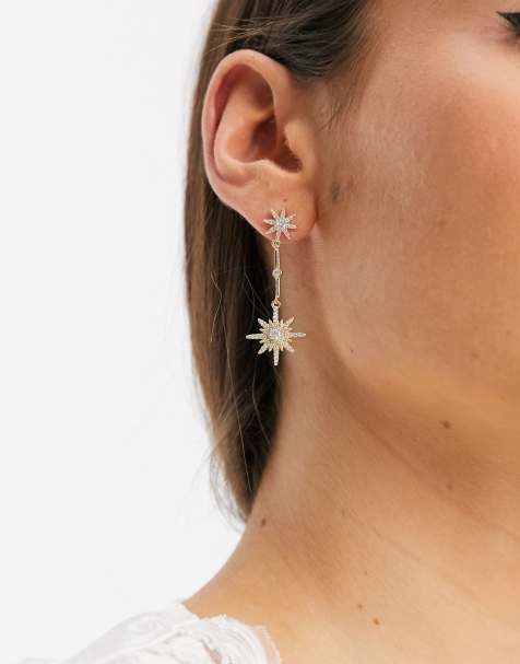 Orecchini Pendenti A Foglia Placcati Oro E Argento - Donna - Lega Ipoallergenica - Design Milano E Parigi