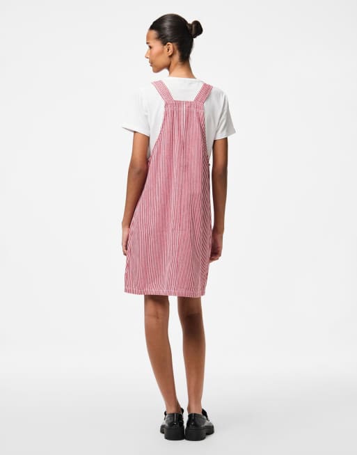 Pieces - Overgooier-jurk in rood, 2 van 4