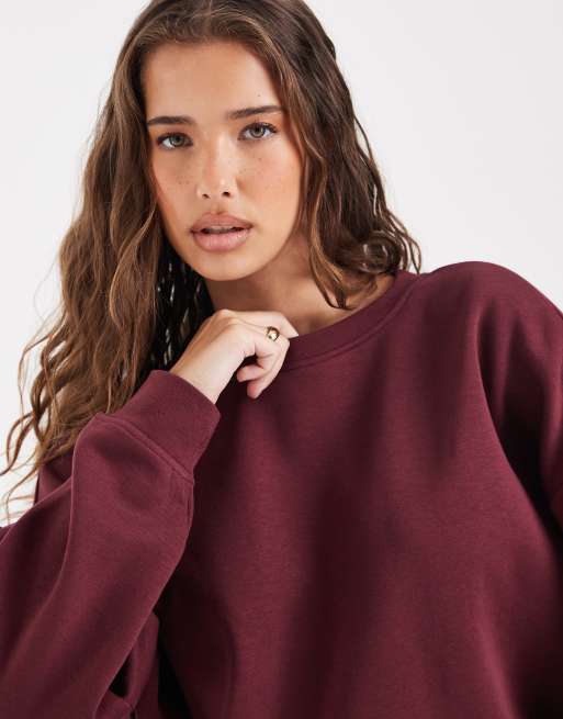 Pieces – Bordowy dres oversize, 2 z 3