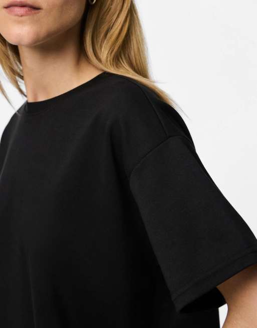 Pieces Oversized t-shirt in black, 4 of 6