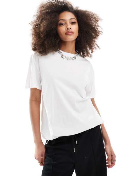 Pieces - Oversized T-shirt in wit - view 1
