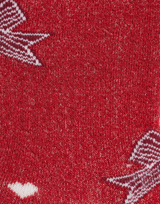 Pieces pack de 2 calcetines con lazo en rosa y rojo, 2 de 3