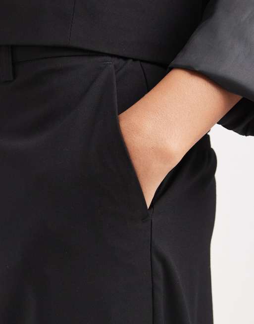 Pieces - Pantalon d'ensemble ample et ajusté à taille haute - Noir, 5 de 5