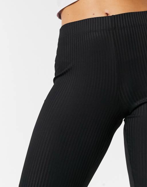 Pieces - Pantalon évasé en jersey - Noir, 3 de 4