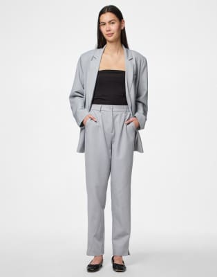 Pieces - Pantalon - Gris clair
