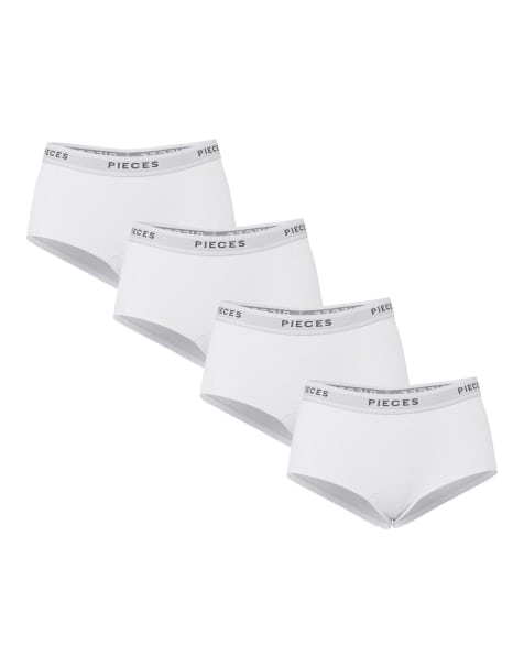 Pieces - Pantaloncini stile boxer color bianco acceso - view 1
