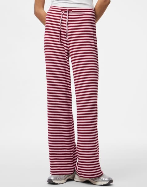 Pieces pantalones de pernera ancha en goji berry - view 1