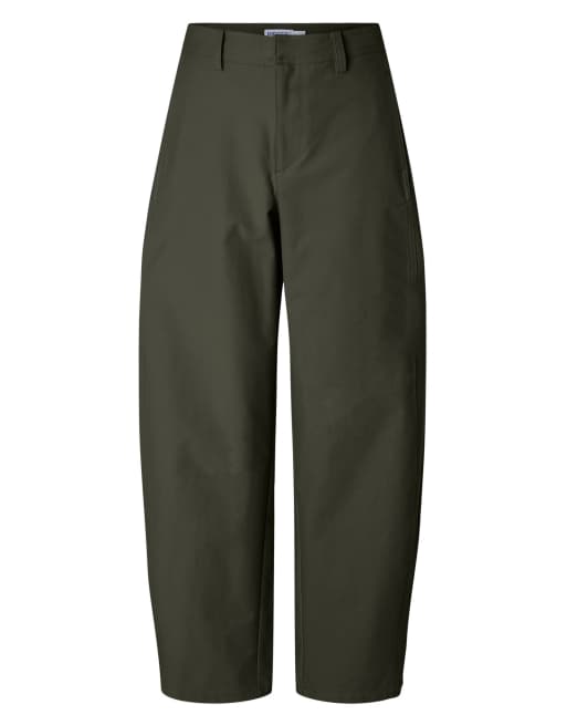 Pieces - Pantalones verde pino 1, 5 de 6