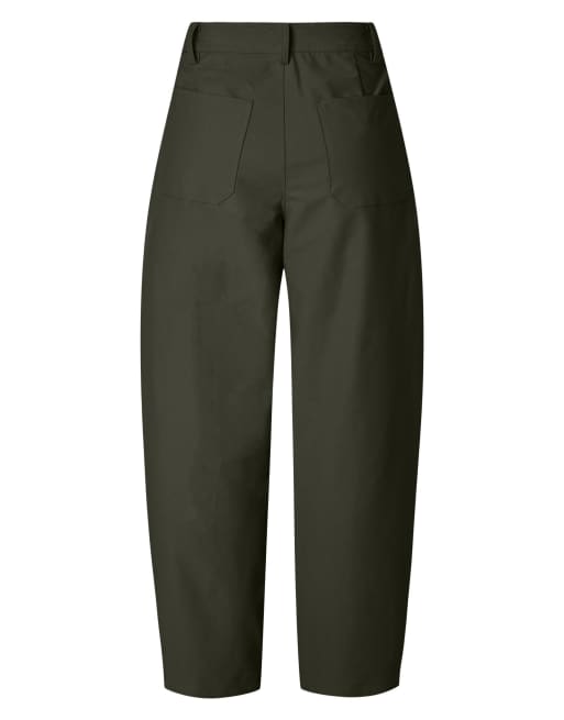 Pieces - Pantalones verde pino 1, 6 de 6