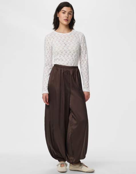 Pieces - Pantaloni color hot fudge - view 1