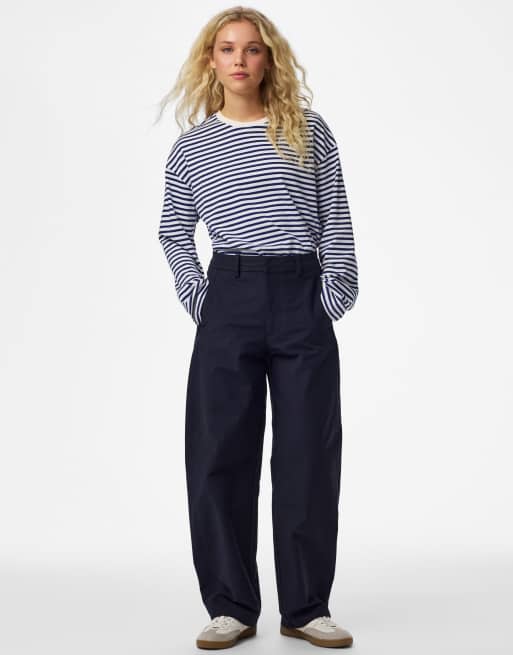 Pieces - Pantaloni color sky captain, 3 di 7