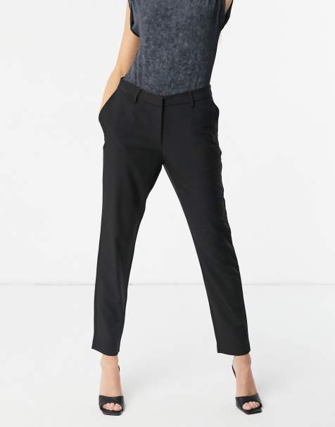Pieces - Pantaloni sartoriali a sigaretta neri - view 1