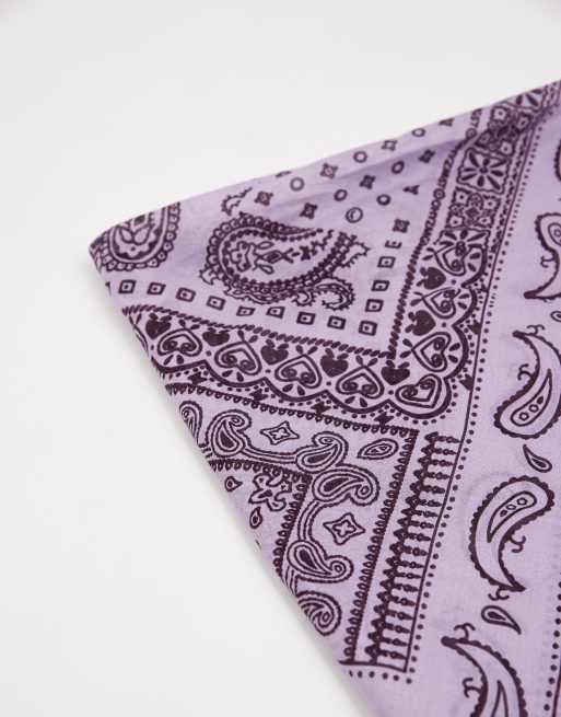 Pieces - pañuelo de cuello estampado paisley en lila, 3 de 3