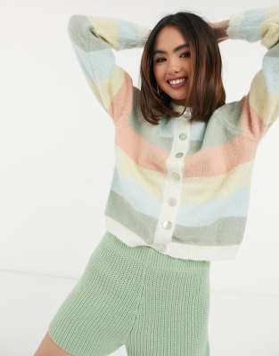 pastel stripe cardigan