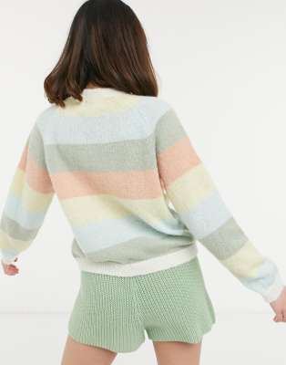 pastel stripe cardigan
