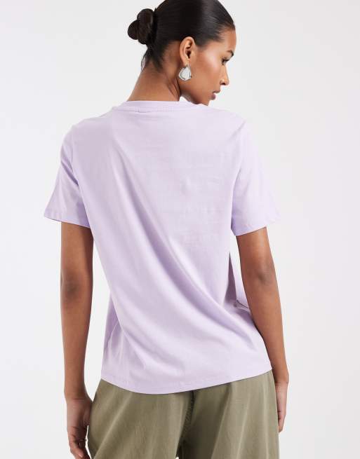 Pieces – Pastellila t-shirt i jersey , 4 av 4