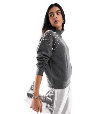 Threaded Pear Giselle applique Cap Sleeve Sweater