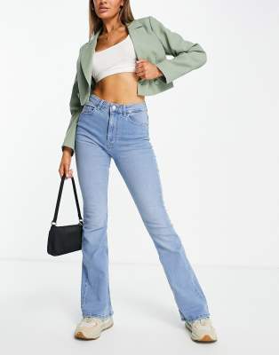 Pieces Peggy high waisted flared jeans