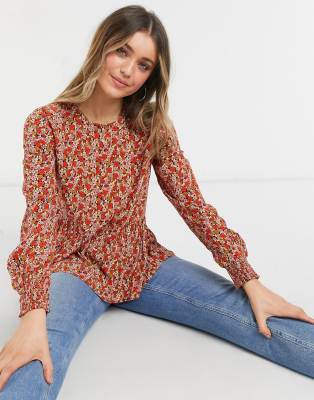asos red blouse