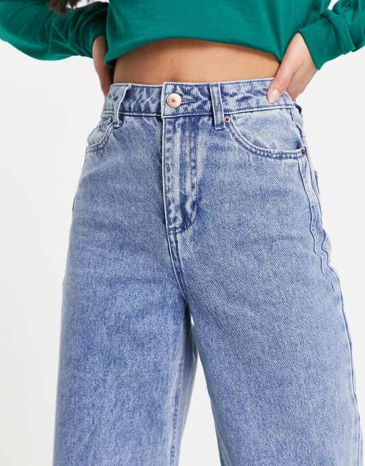 Pieces Petite - Elli - Jean large à taille haute - Bleu clair, 2 de 4