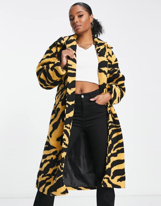 Animal print teddy outlet coat