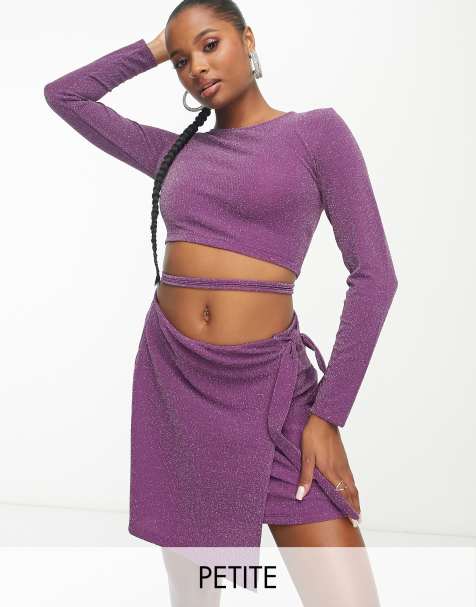 Cosmos Purple Mesh Crop Top – Silver Tongue Bendigo